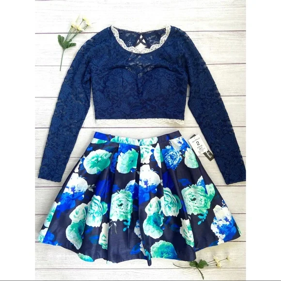 sequin hearts two piece dress Sequin Hearts Two Piece Dress S (4-6) New